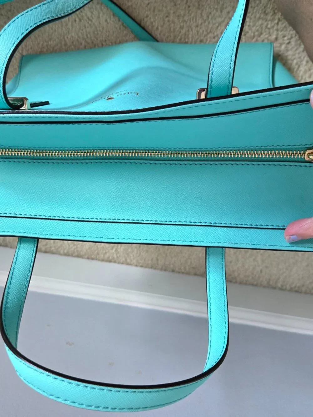 NWOT teal Kate Spade cedar street Hayden satchel  Never used